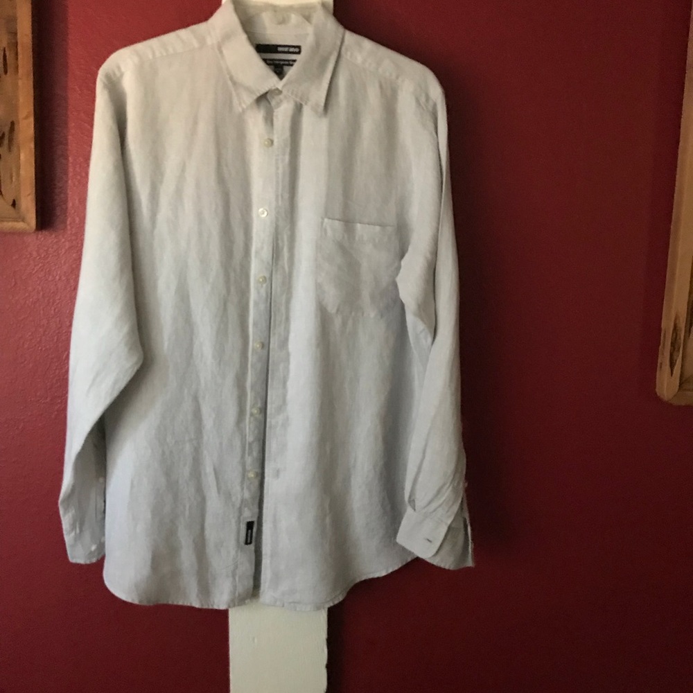 Men’s light gray Murano long sleeve shirt Size L
